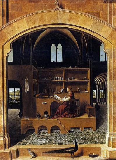 Antonello da Messina St Jerome in his Study Norge oil painting art